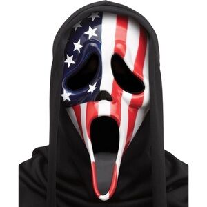 Patriotic Ghostface Mask Halloween Costume Scream Movie USA America